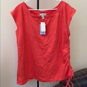 Coral sleeveless top 3x